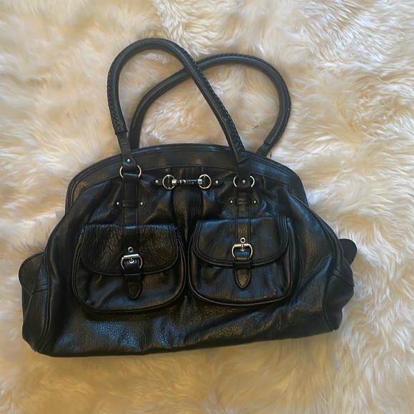 CHRISTIAN DIOR Authentic Black Large Frame Pocket Satchel Bag - Picture 2 of 12